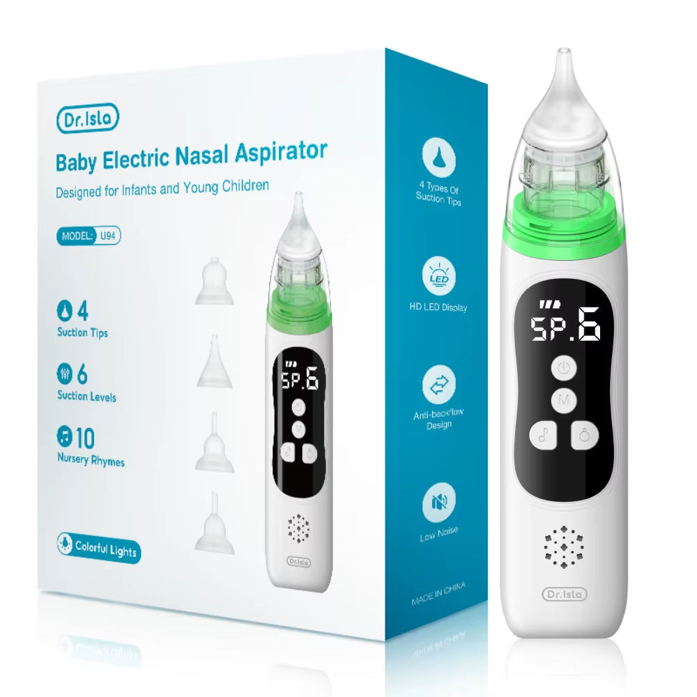 MAMIJOY Baby Nose Cleaner Silicone Adjustable Suction Electric Child Nasal Aspirator Safety Convenient Low Noise U94