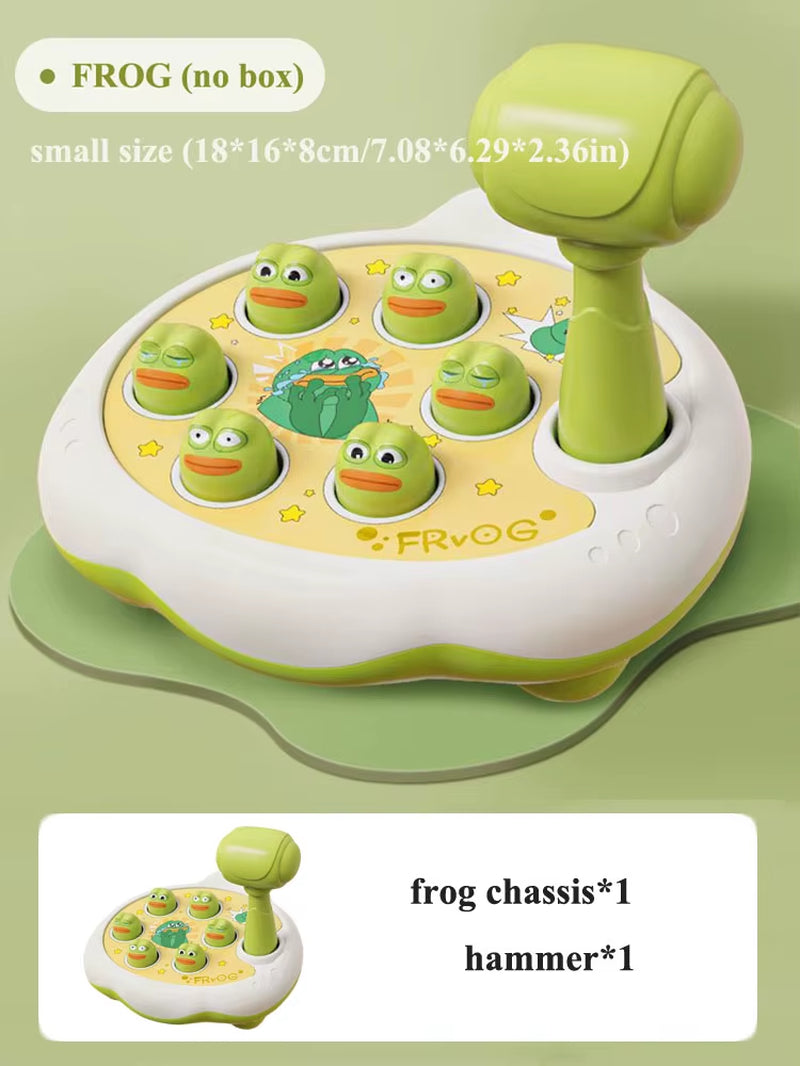 Duck/Frog/Pig Baby Toy Montessori Learning Game Educational Puzzle Gift for 12 24 Months Toddler Boy/Girl with Hammer