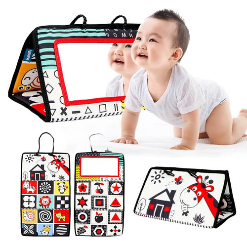 Baby Tummy Time Black & White Mirror - High Contrast Sensory Toy