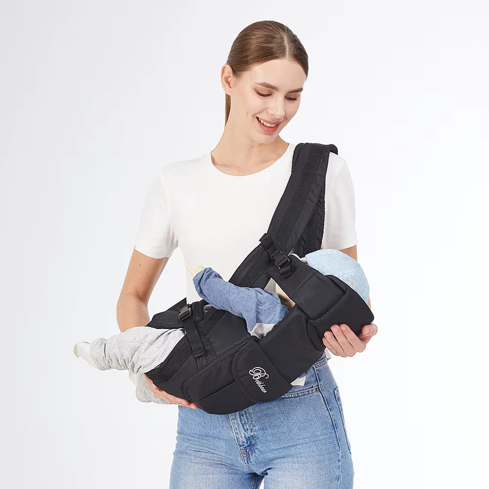 Baby Sling Carrier, 4-In-1 Ergonomic Baby Backpack Carrier, Easily Adjustable Baby Carrier Newborn to Toddler