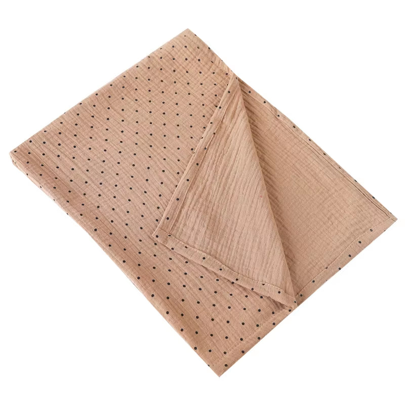 Cotton Swaddle Blanket Baby Blanket Floral Print Muslin Diaper Swaddle New Born Crinkle Fabric Stroller Cover