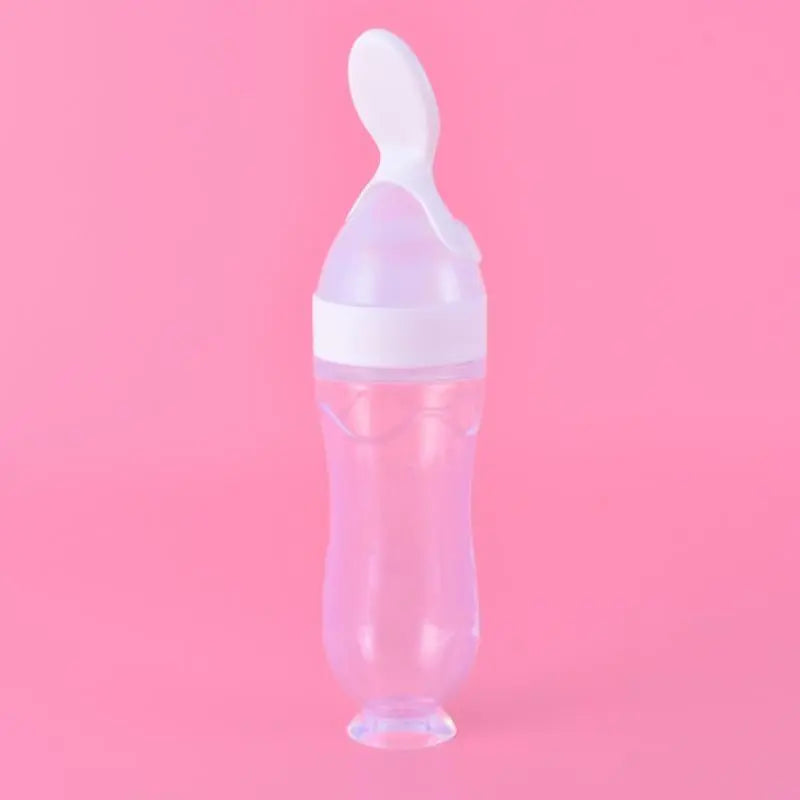 Silicone Baby Food Squeeze Feeder and Feeding Bottle - Essential Utensils for Newborns and Infants